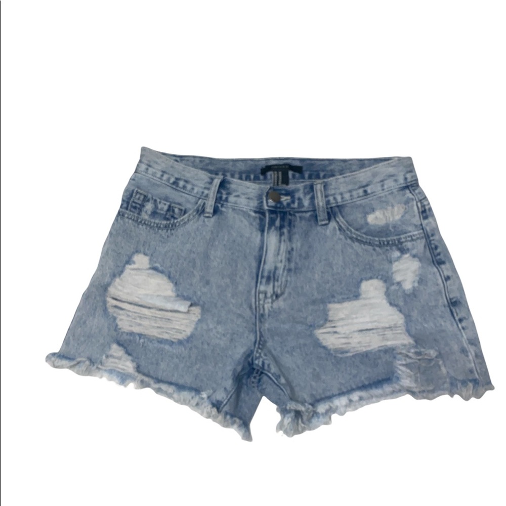 Distress frayed Jeans shorts